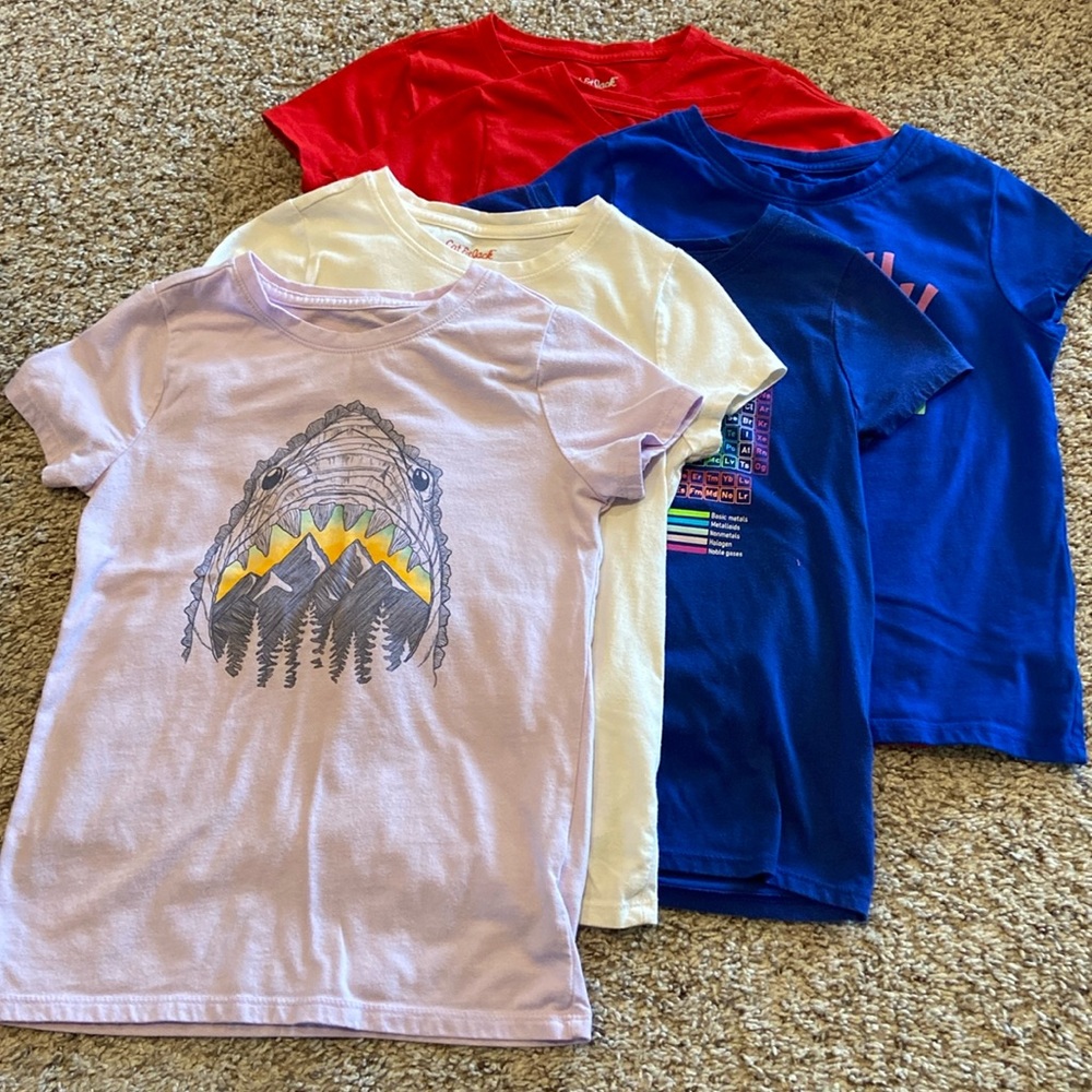 Cat & Jack girls size small graphic tees bundle